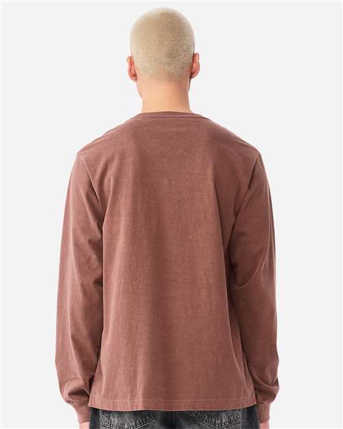 BELLA + CANVAS 4851GD - Unisex Heavyweight Garment-Dyed Long Sleeve Tee - Washed Chestnut