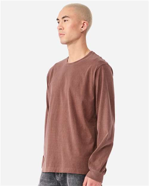 BELLA + CANVAS 4851GD - Unisex Heavyweight Garment-Dyed Long Sleeve Tee - Washed Chestnut