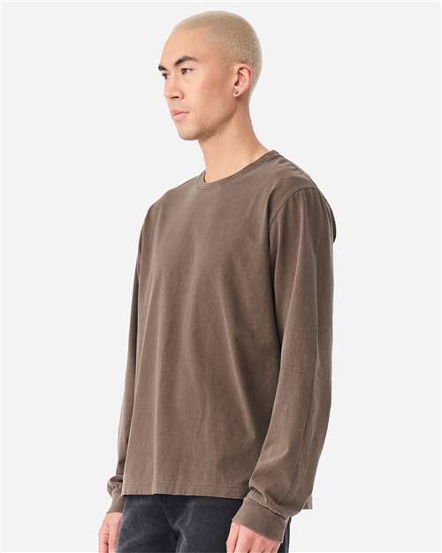 BELLA + CANVAS 4851GD - Unisex Heavyweight Garment-Dyed Long Sleeve Tee - Washed Cocoa