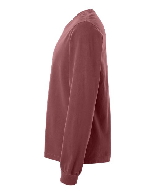 BELLA + CANVAS 4851GD - Unisex Heavyweight Garment-Dyed Long Sleeve Tee - Washed Maroon