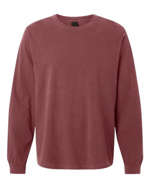 BELLA + CANVAS 4851GD - Unisex Heavyweight Garment-Dyed Long Sleeve Tee - Washed Maroon