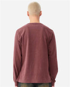 BELLA + CANVAS 4851GD - Unisex Heavyweight Garment-Dyed Long Sleeve Tee - Washed Maroon