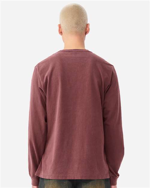 BELLA + CANVAS 4851GD - Unisex Heavyweight Garment-Dyed Long Sleeve Tee - Washed Maroon