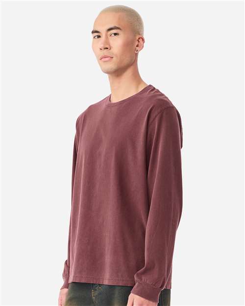 BELLA + CANVAS 4851GD - Unisex Heavyweight Garment-Dyed Long Sleeve Tee - Washed Maroon
