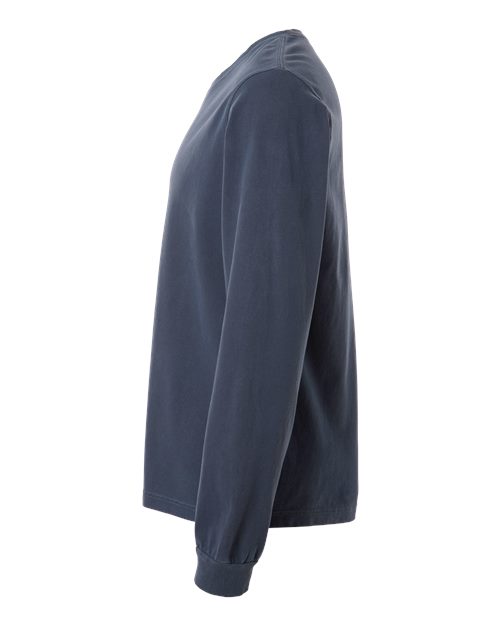 BELLA + CANVAS 4851GD - Unisex Heavyweight Garment-Dyed Long Sleeve Tee - Washed Navy