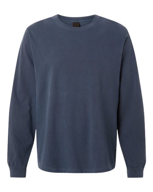 BELLA + CANVAS 4851GD - Unisex Heavyweight Garment-Dyed Long Sleeve Tee - Washed Navy