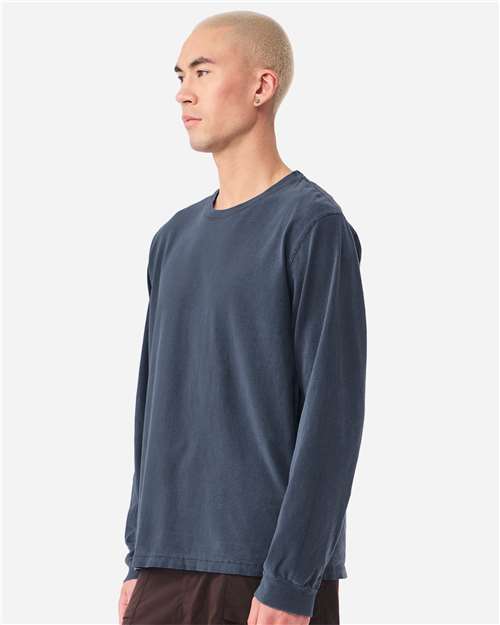 BELLA + CANVAS 4851GD - Unisex Heavyweight Garment-Dyed Long Sleeve Tee - Washed Navy