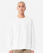 BELLA + CANVAS 4851GD - Unisex Heavyweight Garment-Dyed Long Sleeve Tee - White