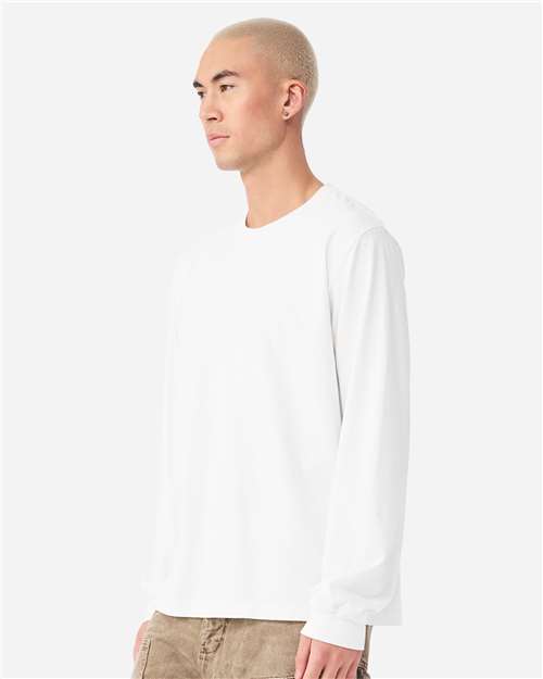 BELLA + CANVAS 4851GD - Unisex Heavyweight Garment-Dyed Long Sleeve Tee - White