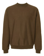 Hanes OG600 - Unisex Beefy® Sweats Premium Heavyweight Crewneck Sweatshirt — Army Brown (flat)
