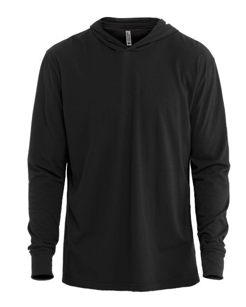 Next Level 6221 - Unisex CVC Hoodie Long Sleeve T-Shirt - Black
