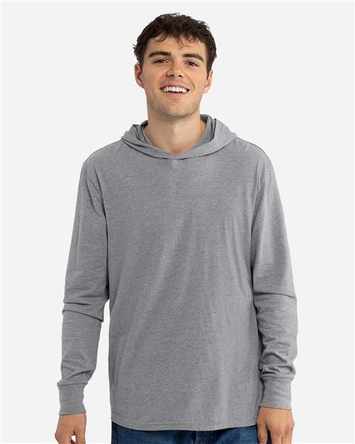 Next Level 6221 - Unisex CVC Hoodie Long Sleeve T-Shirt - Dark Heather Grey