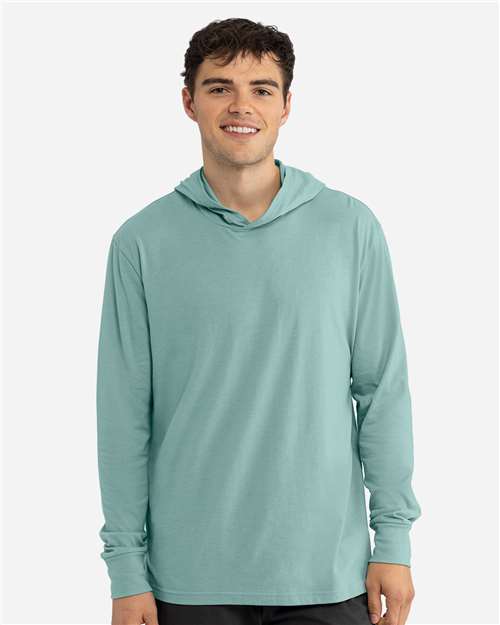 Next Level 6221 - Unisex CVC Hoodie Long Sleeve T-Shirt - Heather Seafoam