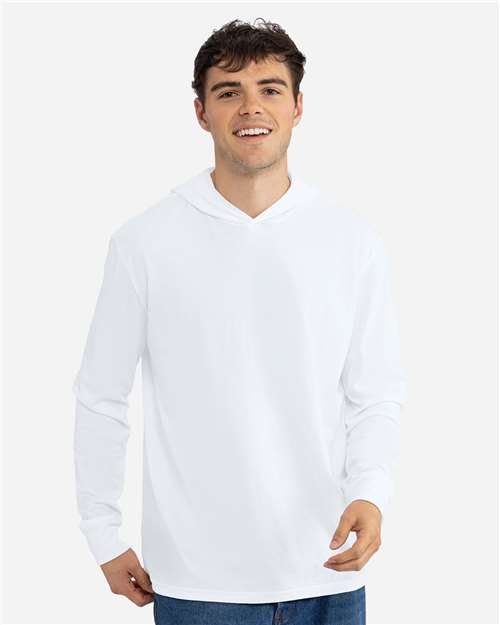 Next Level 6221 - Unisex CVC Hoodie Long Sleeve T-Shirt - White