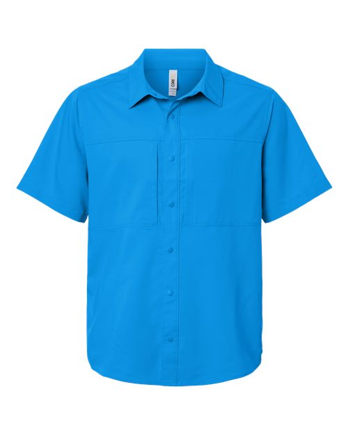 CORE365 CE520 - Men's UltraUVP Shoreline Short Sleeve Staff Shirt - Electric Blue