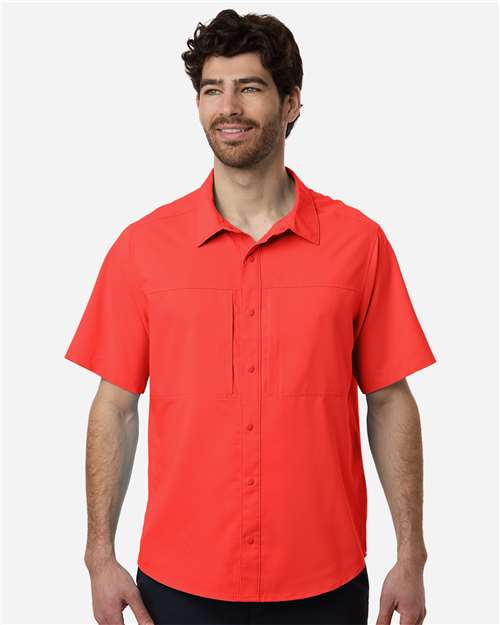 CORE365 CE520 - Men's UltraUVP Shoreline Short Sleeve Staff Shirt - Marina Red