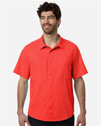 CORE365 CE520 - Men's UltraUVP Shoreline Short Sleeve Staff Shirt - Marina Red