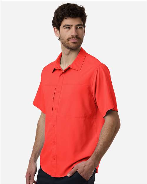 CORE365 CE520 - Men's UltraUVP Shoreline Short Sleeve Staff Shirt - Marina Red