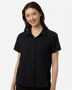 CORE365 CE520W - Women's UltraUVP Shoreline Short Sleeve Staff Shirt - Black