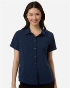 CORE365 CE520W - Women's UltraUVP Shoreline Short Sleeve Staff Shirt - Classic Navy