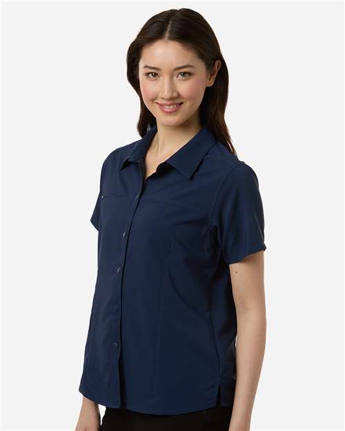 CORE365 CE520W - Women's UltraUVP Shoreline Short Sleeve Staff Shirt - Classic Navy