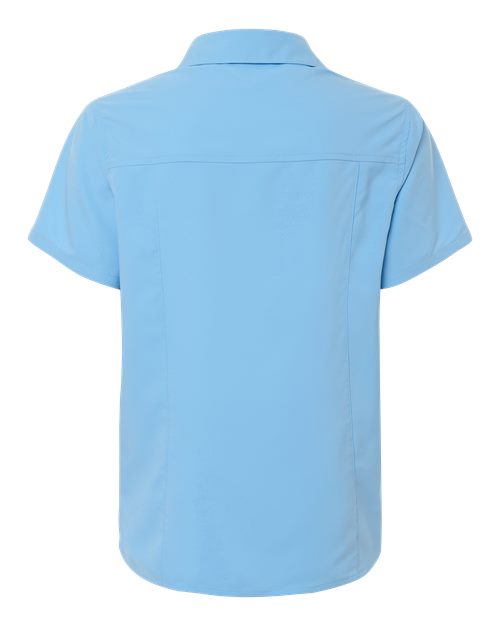 CORE365 CE520W - Women's UltraUVP Shoreline Short Sleeve Staff Shirt - Columbia Blue