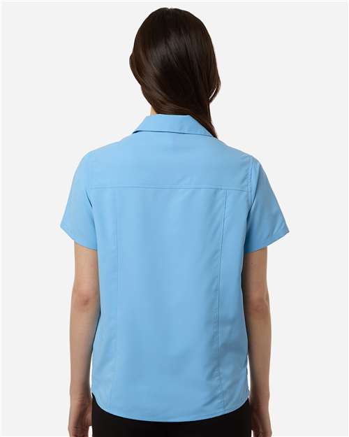 CORE365 CE520W - Women's UltraUVP Shoreline Short Sleeve Staff Shirt - Columbia Blue