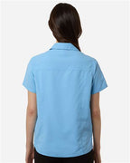 CORE365 CE520W - Women's UltraUVP Shoreline Short Sleeve Staff Shirt - Columbia Blue