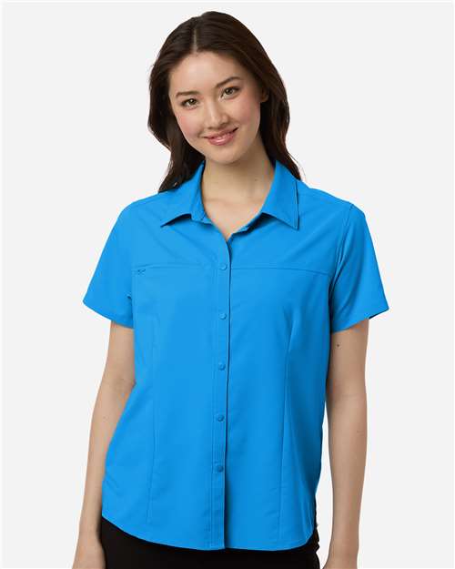 CORE365 CE520W - Women's UltraUVP Shoreline Short Sleeve Staff Shirt - Electric Blue