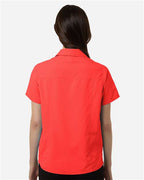 CORE365 CE520W - Women's UltraUVP Shoreline Short Sleeve Staff Shirt - Marina Red