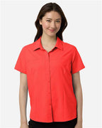 CORE365 CE520W - Women's UltraUVP Shoreline Short Sleeve Staff Shirt - Marina Red