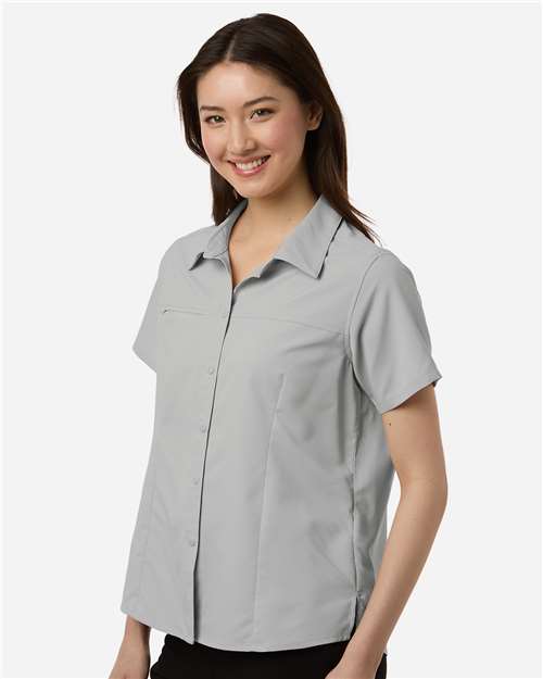 CORE365 CE520W - Women's UltraUVP Shoreline Short Sleeve Staff Shirt - Platinum