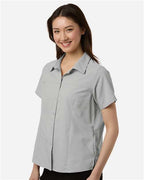 CORE365 CE520W - Women's UltraUVP Shoreline Short Sleeve Staff Shirt - Platinum