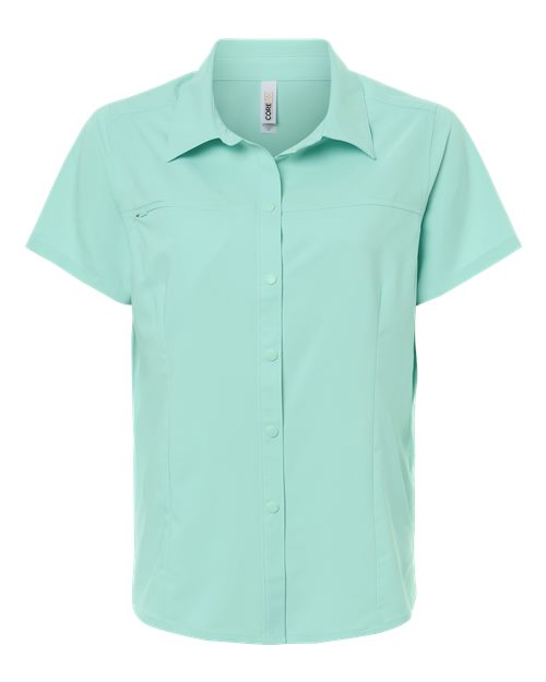 CORE365 CE520W - Women's UltraUVP Shoreline Short Sleeve Staff Shirt - Sea Glass