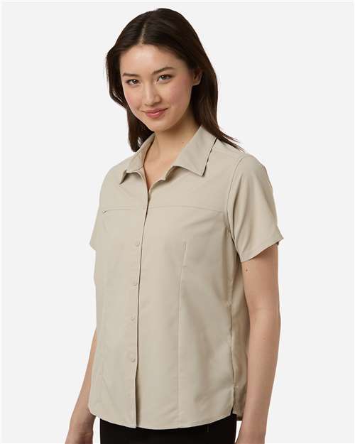 CORE365 CE520W - Women's UltraUVP Shoreline Short Sleeve Staff Shirt - Stone