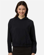 CORE365 CE520LW - Women's UltraUVP Shoreline Long Sleeve Hooded Pullover - Black