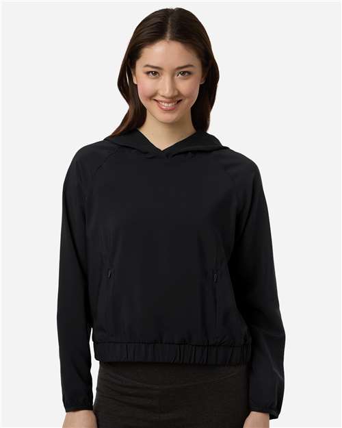 CORE365 CE520LW - Women's UltraUVP Shoreline Long Sleeve Hooded Pullover - Black