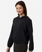 CORE365 CE520LW - Women's UltraUVP Shoreline Long Sleeve Hooded Pullover - Black