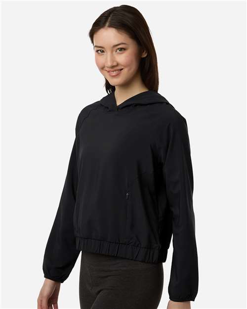 CORE365 CE520LW - Women's UltraUVP Shoreline Long Sleeve Hooded Pullover - Black