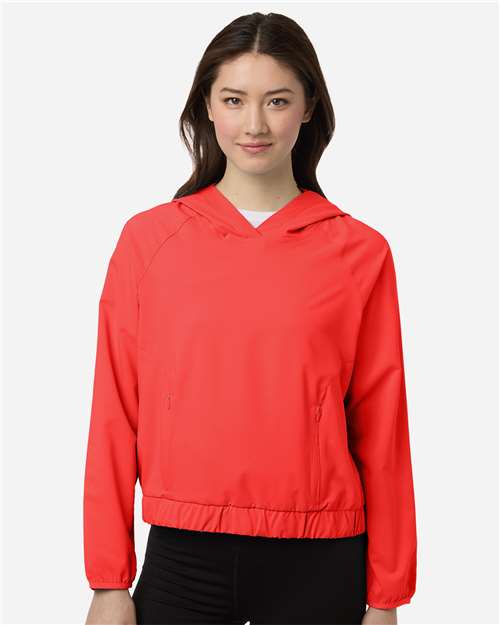 CORE365 CE520LW - Women's UltraUVP Shoreline Long Sleeve Hooded Pullover - Marina Red
