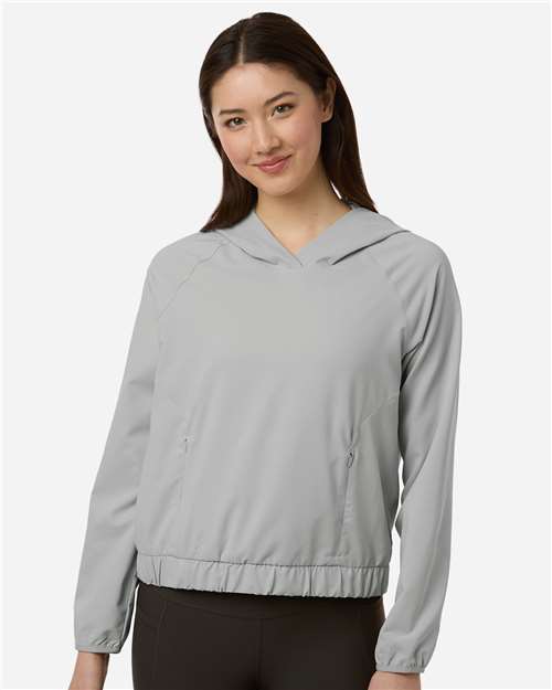 CORE365 CE520LW - Women's UltraUVP Shoreline Long Sleeve Hooded Pullover - Platinum