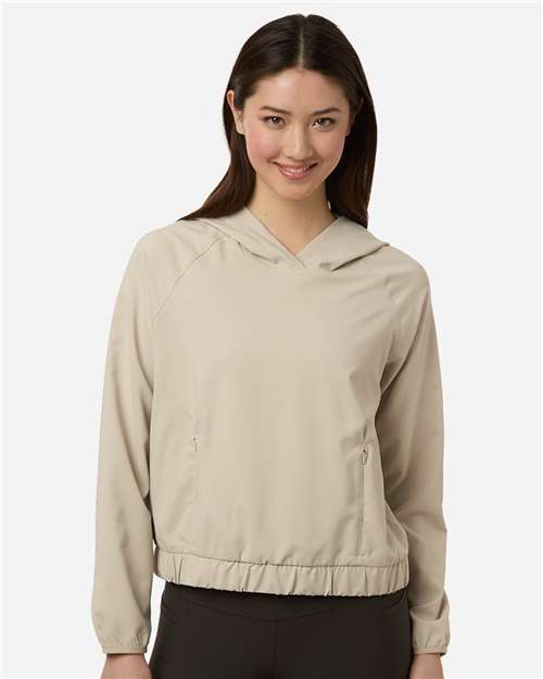 CORE365 CE520LW - Women's UltraUVP Shoreline Long Sleeve Hooded Pullover - Stone