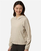 CORE365 CE520LW - Women's UltraUVP Shoreline Long Sleeve Hooded Pullover - Stone