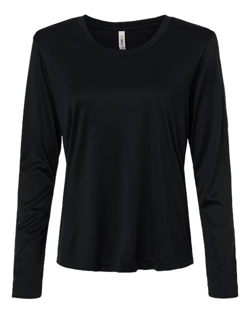 CORE365 CE10LW - Women's Capital Performance Long Sleeve T-Shirt - Black