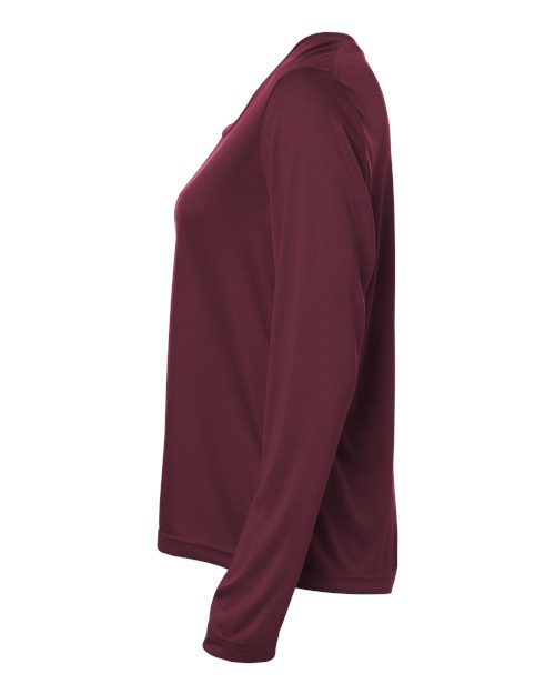 CORE365 CE10LW - Women's Capital Performance Long Sleeve T-Shirt - Burgundy