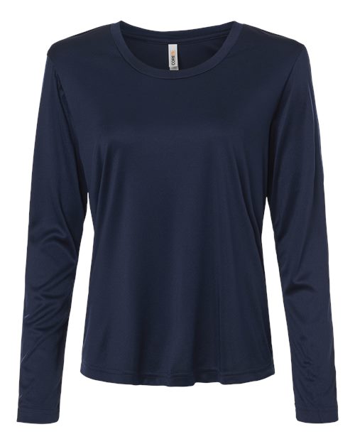 CORE365 CE10LW - Women's Capital Performance Long Sleeve T-Shirt - Classic Navy