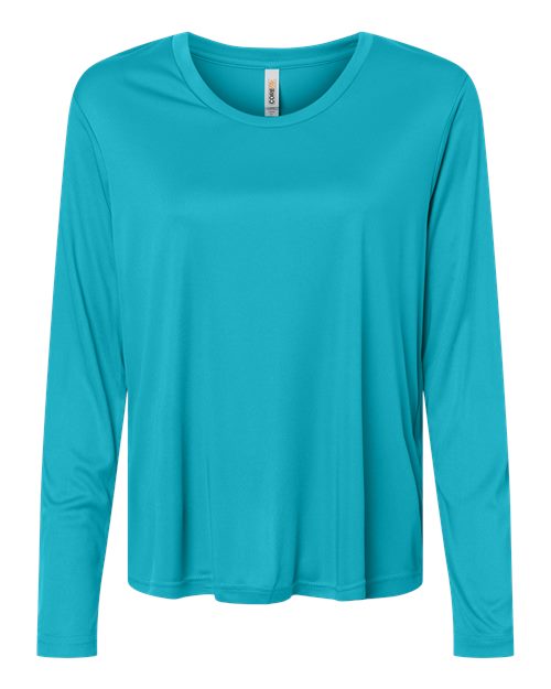 CORE365 CE10LW - Women's Capital Performance Long Sleeve T-Shirt - Clear Teal