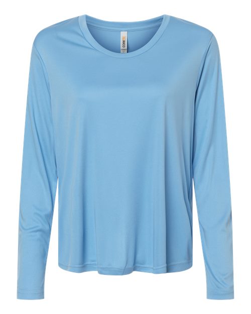 CORE365 CE10LW - Women's Capital Performance Long Sleeve T-Shirt - Columbia Blue