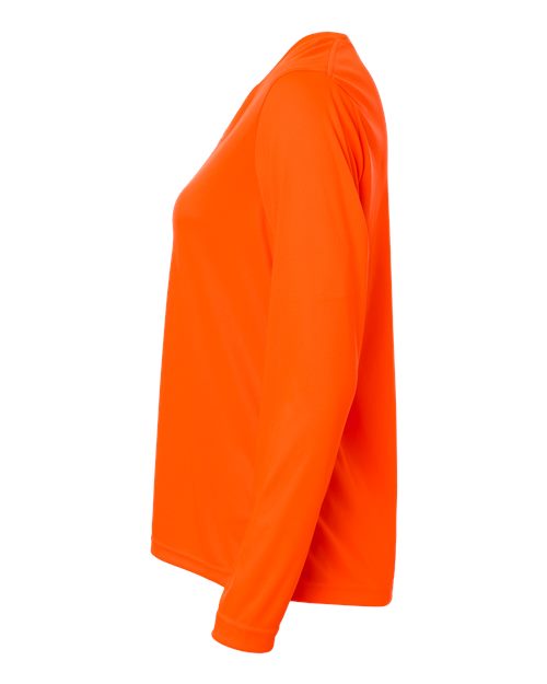 CORE365 CE10LW - Women's Capital Performance Long Sleeve T-Shirt - Safety Orange