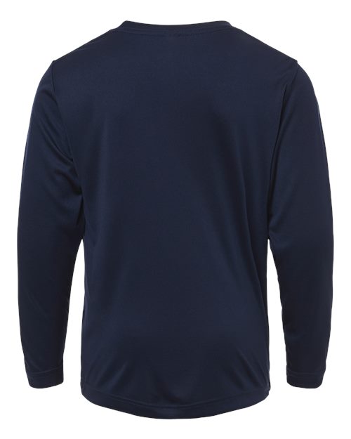 CORE365 CE10LY - Youth Capital Performance Long Sleeve T-Shirt - Classic Navy